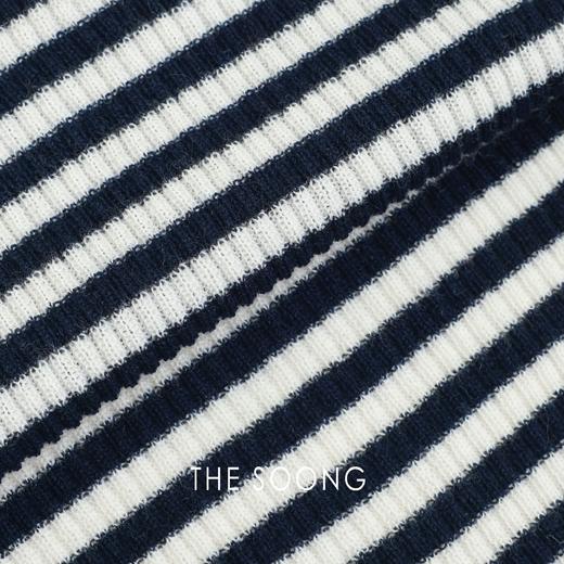 THESOONG|"经典百搭"法式条纹柔和配色不挑肤短袖上衣9067 商品图3