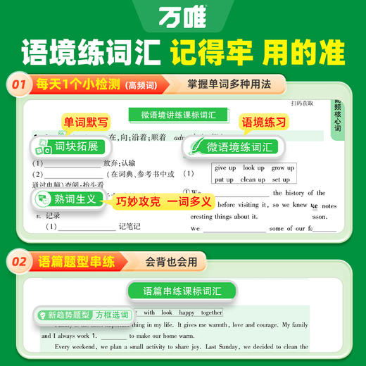 2027新版万唯中考【初中英语词汇】初中英语必背单词书中考词汇 商品图3