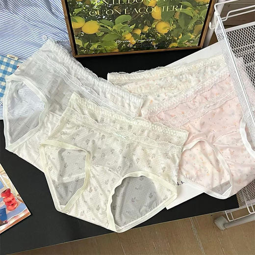 冰丝系列日系甜美蕾丝边少女内裤-纪念日百货门店同款171393259 商品图5