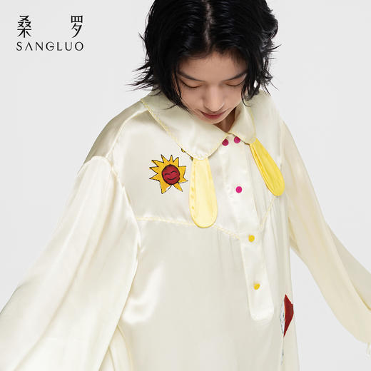 果果的星空』桑罗孤独症儿童联名系列100%桑蚕丝真丝睡裙女可外穿 商品图4