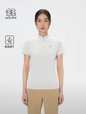 可隆吸湿速干T恤女徒步NATURETOP半拉链短袖T恤