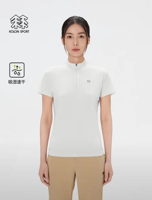 可隆吸湿速干T恤女徒步NATURETOP半拉链短袖T恤 商品图0