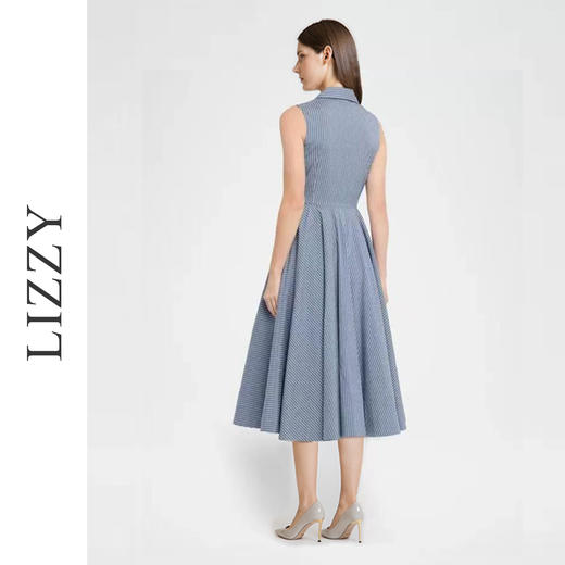 LIZZY夏季简约知性衬衫式A字连衣裙 商品图2