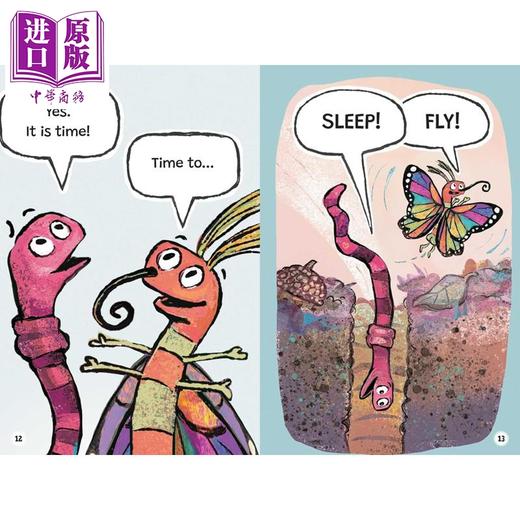 【中商原版】桥梁漫画 小虫子和蝴蝶1 Worm and Butterfly Are Friends Always 英文原版 儿童图画小说 彩图故事书 进口童书 商品图4