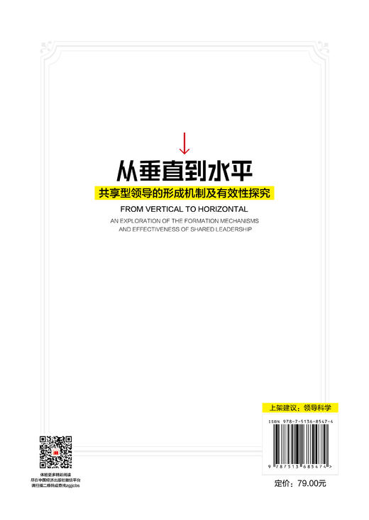 【官方旗舰店】从垂直到水平：共享型领导的形成机制及有效性探究 系统研究共享型领导对个体和团队产出的影响与作用机制 商品图1