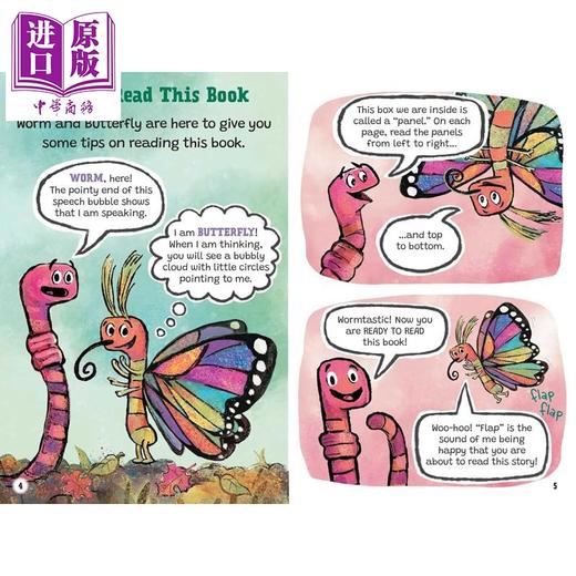 【中商原版】桥梁漫画 小虫子和蝴蝶1 Worm and Butterfly Are Friends Always 英文原版 儿童图画小说 彩图故事书 进口童书 商品图1