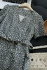小禾同款黄底蓝果印花v领中长连衣裙 商品缩略图11