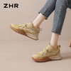 ZHR猪皮革新年红厚底德训鞋内增高阿甘鞋女春季新款休闲运动鞋女 商品缩略图9