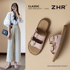ZHR复古双搭扣平底拖鞋外穿2026夏季新款软底时尚轻便一脚蹬女鞋 商品缩略图2