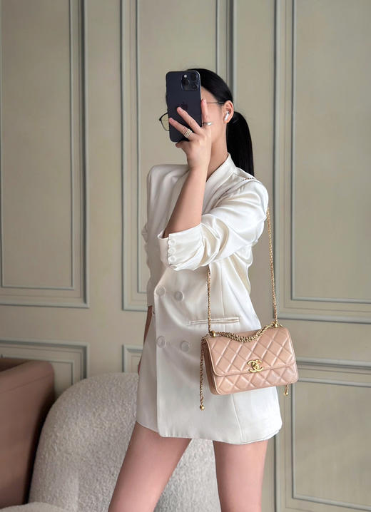 春季特惠💰1000 原单香奈儿 大号 新款双金珠WOC到货AS2649 商品图8