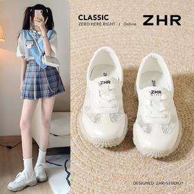 ZHR软底复古运动休闲鞋女2026夏新款网面透气阿甘鞋百搭德训鞋女