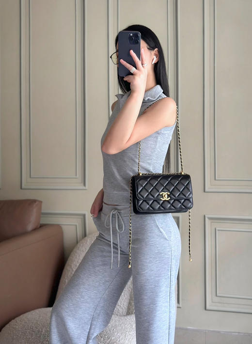 春季特惠💰1000 原单香奈儿 大号 新款双金珠WOC到货AS2649 商品图8