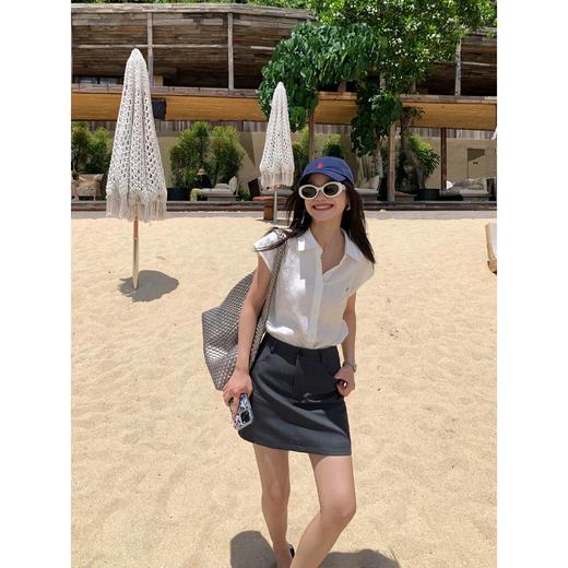 卷卷紫小鹿棉麻飞袖衬衣 棉麻混纺舒适透气柔软 手工小鹿刺绣精致有质感 小飞袖专治各种肩型焦虑 时尚百搭不挑人 商品图3