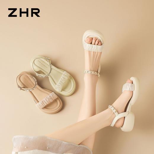 ZHR则则时尚增高厚底拖鞋女鞋2026夏季新款显瘦气质轻便沙滩凉鞋 商品图3
