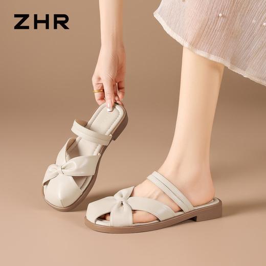 ZHR则则法式包头拖鞋外穿轻便2026夏季新款百搭凉鞋甜美女鞋通勤 商品图1