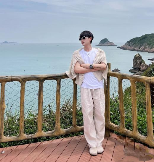 L/P同款亚麻松紧腰薄款直筒长裤 商品图5