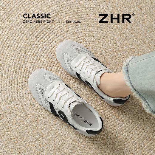 【头层猪皮】ZHR复古德训鞋女2026夏季网面透气运动小白鞋休闲鞋 商品图7