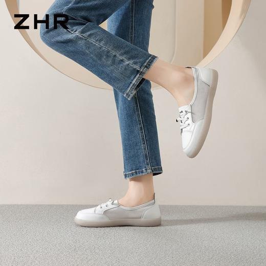 ZHR则则透气网面德训鞋平底小白鞋女鞋夏季新款轻便百搭休闲鞋子 商品图5