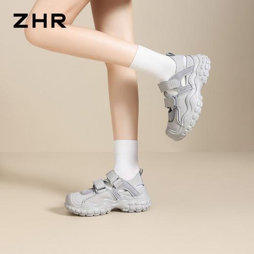ZHR复古百搭老爹鞋女2026夏季镂空透气休闲鞋厚底户外徒步登山鞋 商品图8