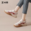 ZHR猪皮革新年红厚底德训鞋内增高阿甘鞋女春季新款休闲运动鞋女 商品缩略图7