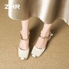 ZHR则则法式优雅包头凉鞋女2026新款羊皮垫珍珠扣魔术贴透气拖鞋 商品缩略图6