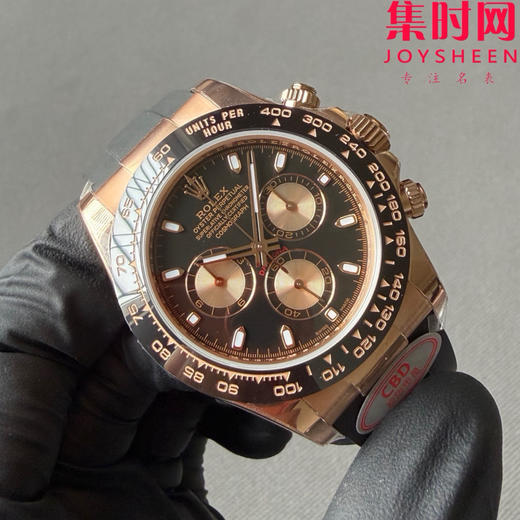 CBD配重版 劳力士宇宙计型迪通拿计时系列 全玫金黑盘金眼 胶带款 重量150克+ 迪通拿配重版 4130一体机 男士腕表 商品图1