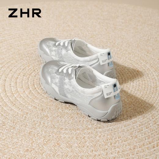 ZHR软底复古运动休闲鞋女2026夏新款网面透气阿甘鞋百搭德训鞋女 商品图6
