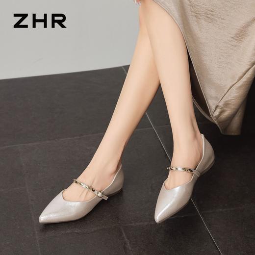 ZHR平地玛丽珍鞋女2026夏季新款休闲通勤百搭法式复古浅口单鞋女 商品图6