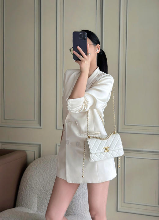 春季特惠💰1000 原单香奈儿 大号 新款双金珠WOC到货AS2649 商品图8