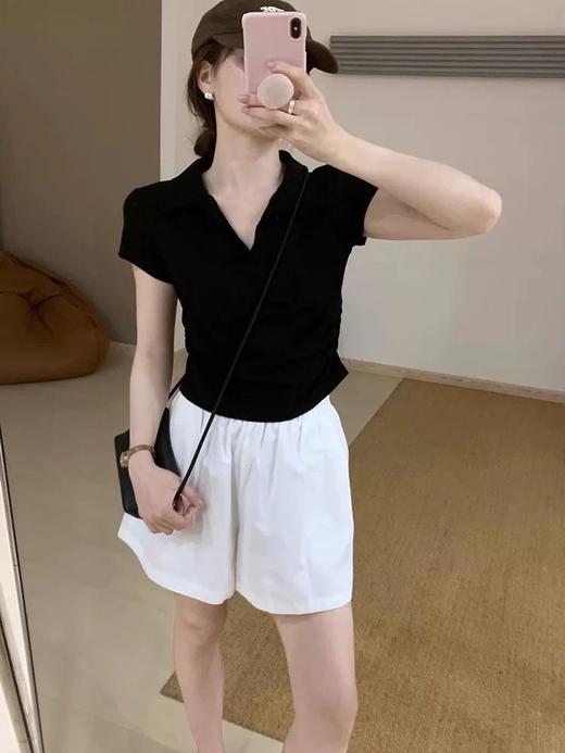 巨显腰细的 V 领Polo短 T 商品图7