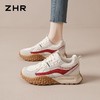 ZHR猪皮革新年红厚底德训鞋内增高阿甘鞋女春季新款休闲运动鞋女 商品缩略图2