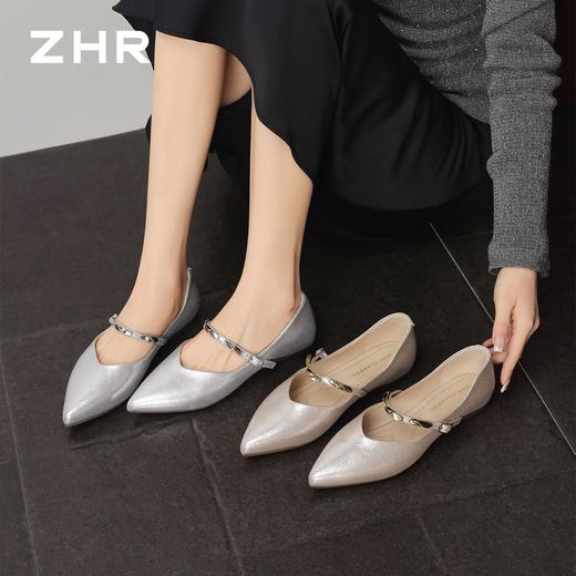 ZHR平地玛丽珍鞋女2026夏季新款休闲通勤百搭法式复古浅口单鞋女 商品图9