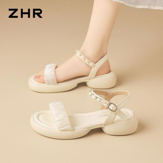 ZHR则则时尚增高厚底拖鞋女鞋2026夏季新款显瘦气质轻便沙滩凉鞋 商品图7