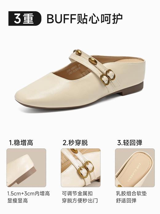 ZHR则则内增高百搭单鞋女2026新款洋气包头拖鞋气质通勤穆勒拖鞋 商品图4