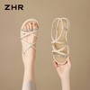 ZHR则则法式水钻平底百搭罗马凉鞋女鞋2026新款休闲轻便通勤凉鞋 商品缩略图4