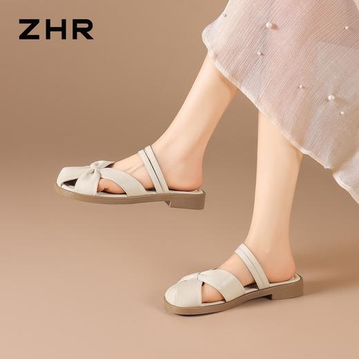 ZHR则则法式包头拖鞋外穿轻便2026夏季新款百搭凉鞋甜美女鞋通勤 商品图3