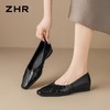 ZHR则则复古褶皱平底单鞋女鞋2026新款时尚舒适百搭尖头玛丽珍鞋 商品缩略图8