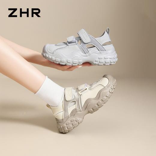 ZHR复古百搭老爹鞋女2026夏季镂空透气休闲鞋厚底户外徒步登山鞋 商品图5