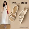 ZHR则则法式水钻平底百搭罗马凉鞋女鞋2026新款休闲轻便通勤凉鞋 商品缩略图0