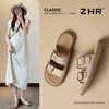 ZHR复古双搭扣平底拖鞋外穿2026夏季新款软底时尚轻便一脚蹬女鞋 商品缩略图1