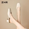 ZHR则则法式珍珠方头包头凉鞋2026夏季新款百搭女鞋单鞋通勤粗跟 商品缩略图7