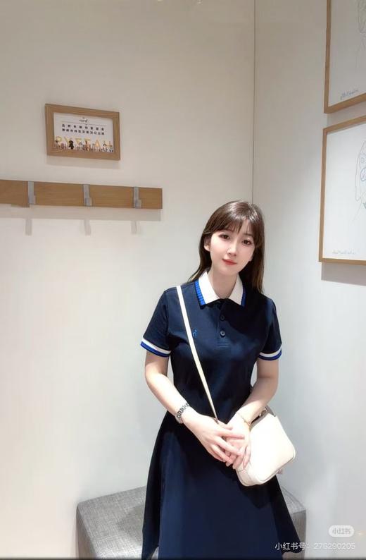 哈吉斯26春夏新款女士日常通勤polo领连衣裙 商品图3