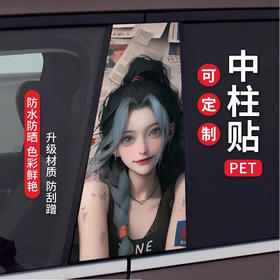汽车中柱装饰贴车窗B柱保护膜金克斯抖音同款个性创意改装装饰贴