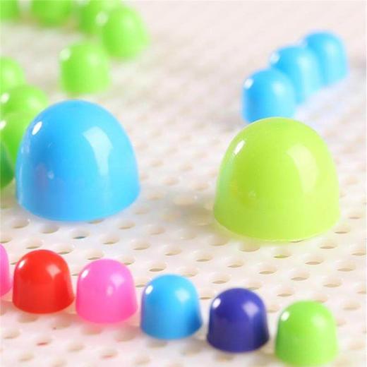 【百变造型蘑菇钉】大小颗粒蘑菇钉玩具 宝宝益智幼儿早教塑料3d立体拼图儿童拼图 商品图2