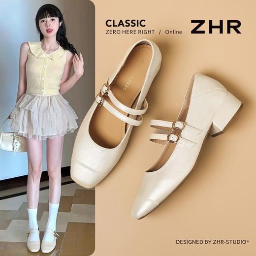 ZHR双扣甜美玛丽珍鞋高级质感女鞋2026新款舒适软底单鞋女 商品图1
