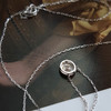 【天然正品】AU750白金简约时尚0.165克拉群镶钻石吊坠项链 链长：45CM（长度可调节） 210426NJS10 商品缩略图5