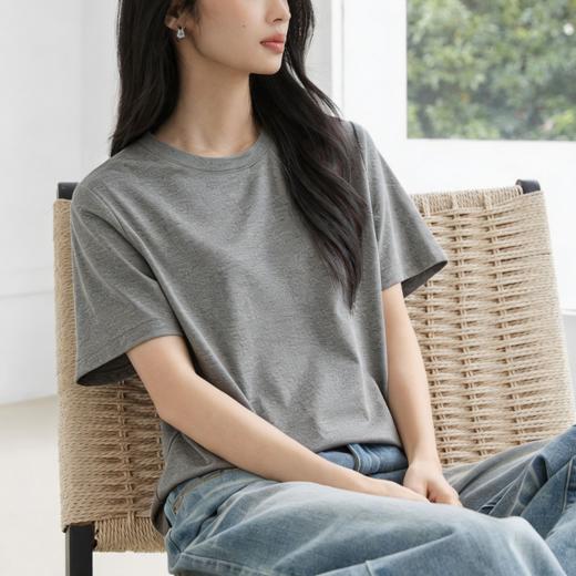 破价特惠！买一送一！【梦惠妮 莱赛尔纯色基础T】79到手两件！90%莱赛尔 显瘦百搭 简约不简单 透气亲肤   高弹无束缚 不挑身材  #M663 商品图9