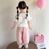 童洛萌女童夏季短袖长裤套装卡通可爱立体T恤九分裤两件套新款洋气90-150 商品缩略图1