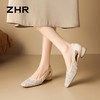 ZHR则则【羊皮垫】复古编织镂空透气粗跟单鞋2026夏季新凉鞋女鞋 商品缩略图4