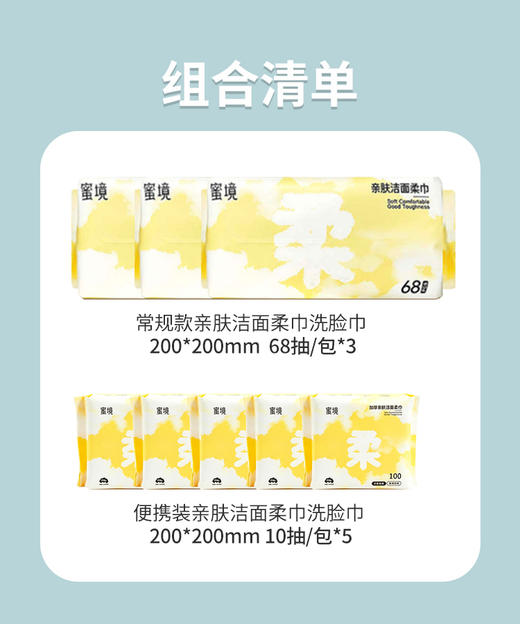 纪念日百货门店同款母婴适用加厚亲肤洁面柔巾洗脸巾组合装LH00002511 商品图1